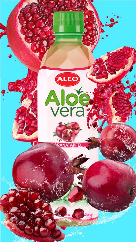 ALEO Aloe Vera Granatapfel 0,5L – ALEO Aloe-Vera-Getränke