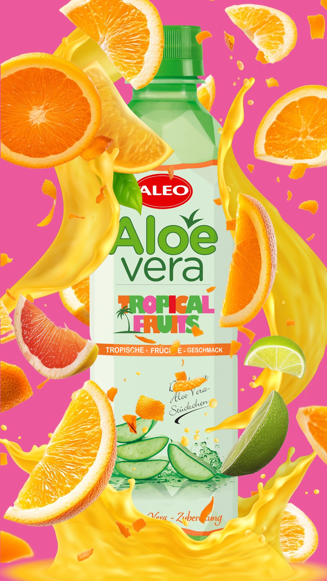 ALEO Aloe Vera Tropische Früchte 0,5L – ALEO Aloe-Vera-Getränke